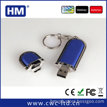 Leather Bound Personalised 2GB USB drive in Black Leather
